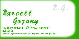 marcell gozony business card
